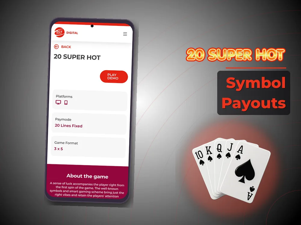 20 Super hot - Symbol Payouts