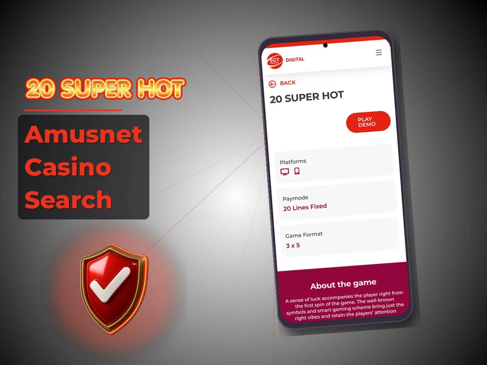 20 Super hot - Amusnet Casino Search