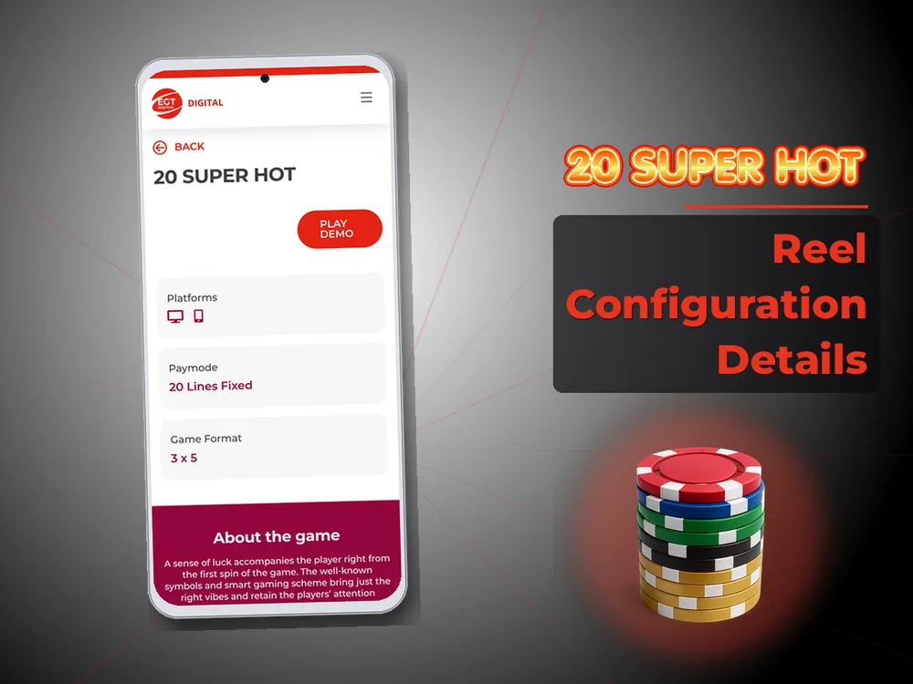 20 Super hot - Reel Configuration Details