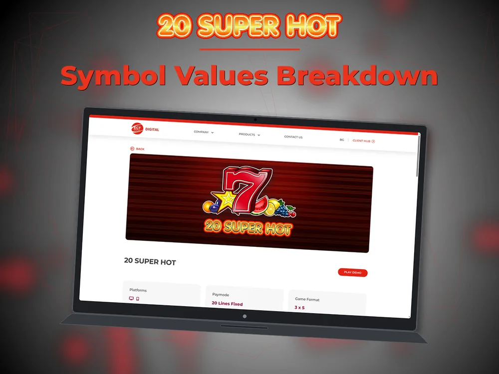 20 Super hot - Symbol Values Breakdown