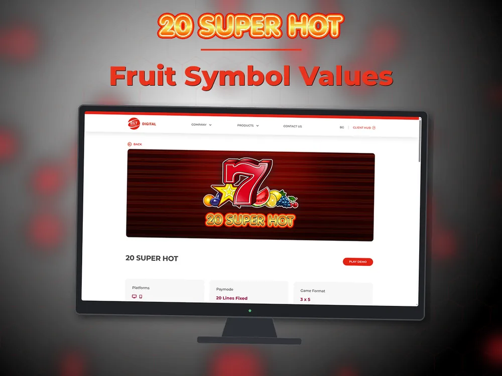 20 Super hot - Fruit Symbol Values
