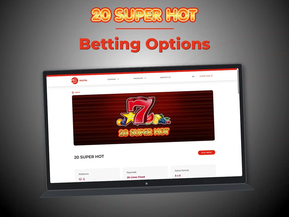 20 Super hot - Betting Options