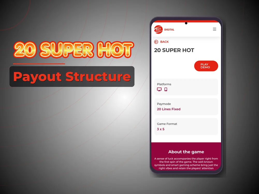 20 Super hot - Payout Structure